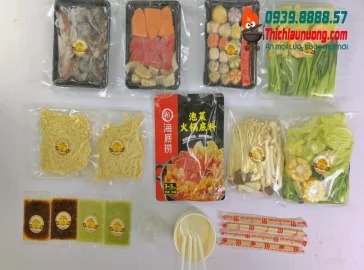 Combo lẩu kim chi với nguyên liệu tươi sạch